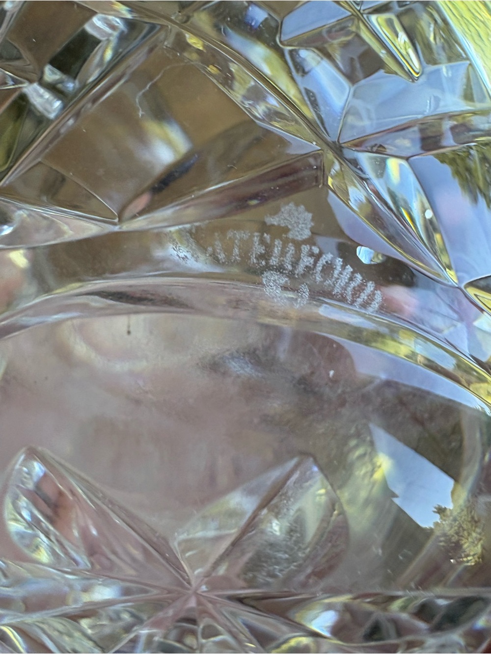 Vintage Waterford Cut Crystal Bud Vase 3 1/2” Signed Seahorse - Picture 3 of 3